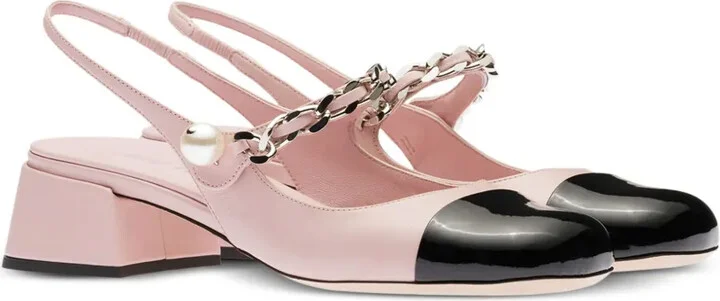 Leather Slingback Pumps - Image 2