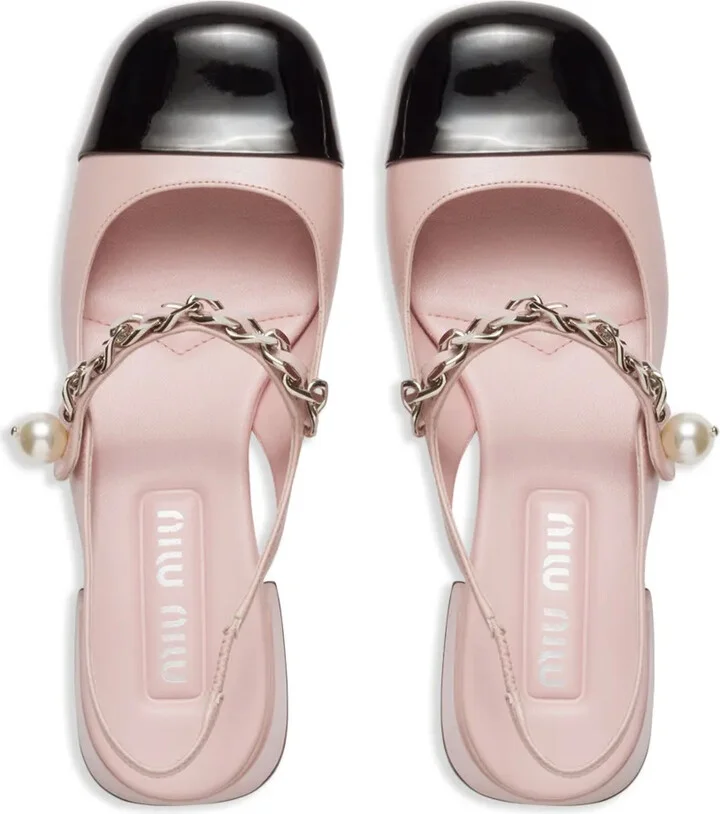 Leather Slingback Pumps - Image 4