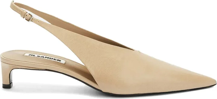 Leather Slingback Pumps