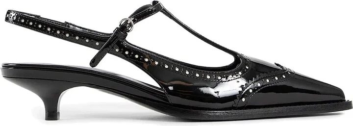 Leather Slingback Pumps
