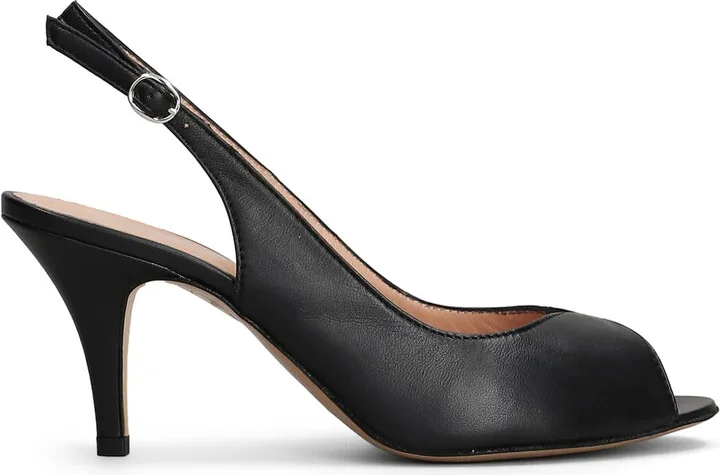 Leather Slingback Pumps
