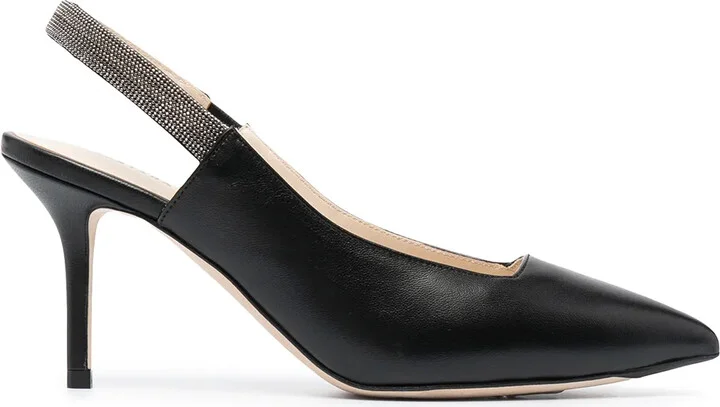 Leather Slingback Pumps