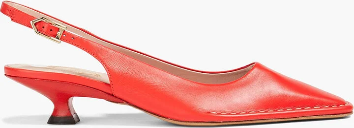 Leather slingback pumps