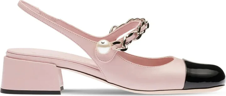 Leather Slingback Pumps