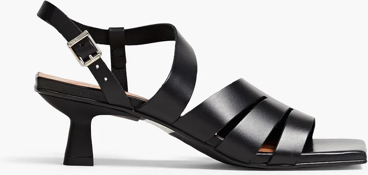 Leather slingback sandals