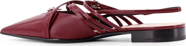 Leather Slingback With Bands And Gucci Buckle - Image 3