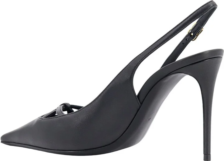 Leather Slingback With Metal Monogram - Image 3