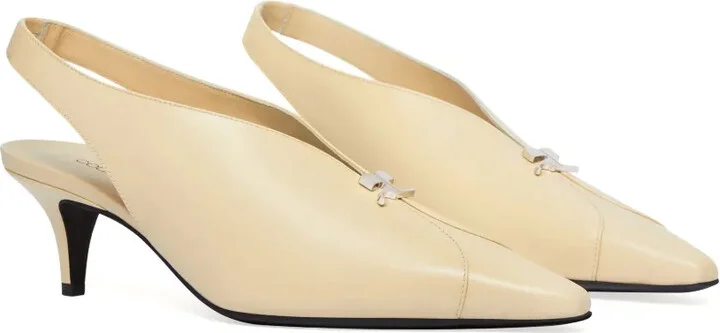 Leather Slingbacks With Logo Plaque - Image 2