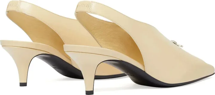 Leather Slingbacks With Logo Plaque - Image 3