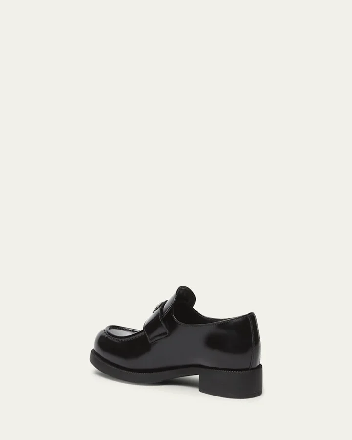 Leather Slip-On Flat Loafers - Image 3