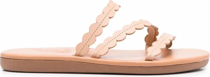 Leather Slip On Sandals