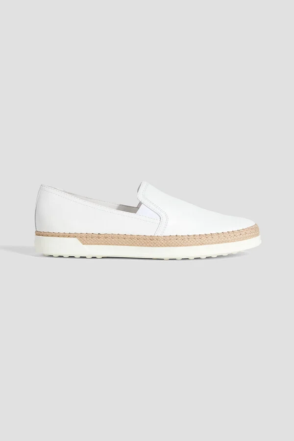 Leather slip-on sneakers