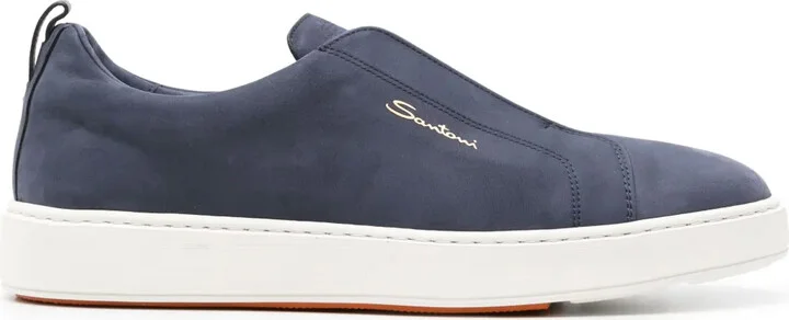 Leather Slip-On Sneakers