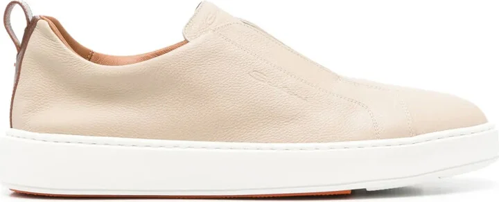 Leather Slip-On Sneakers