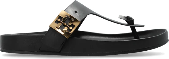 Leather Slippers, , - Black