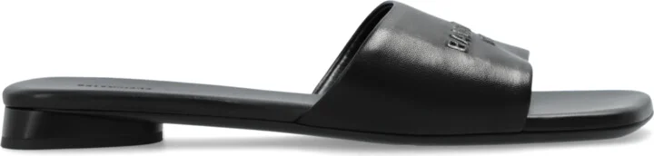 Leather Slippers 'Dutyfree', , - Black
