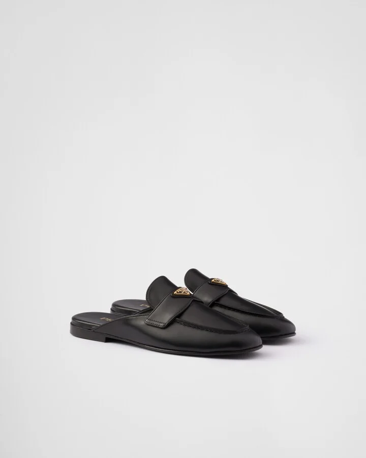 Leather slippers