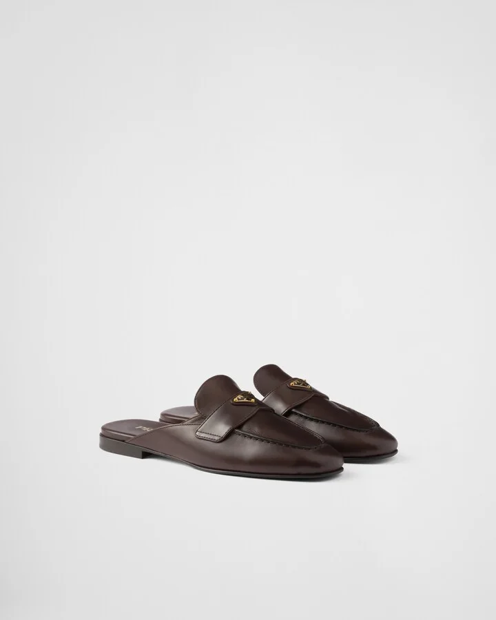 Leather slippers
