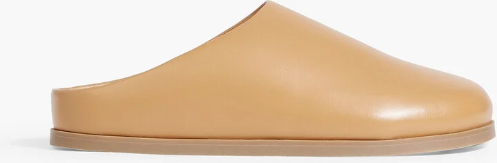 Leather slippers