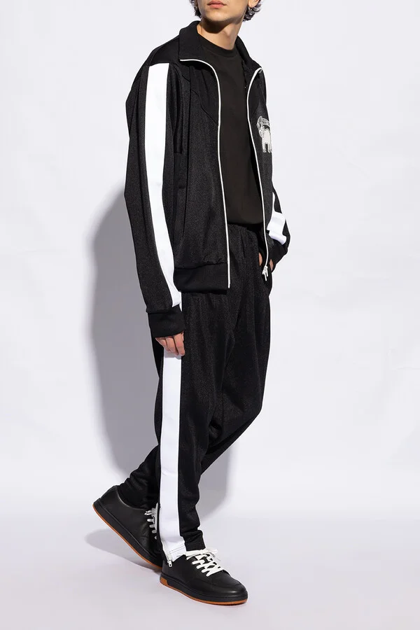 Leather Sneakers, , - Black - Image 2