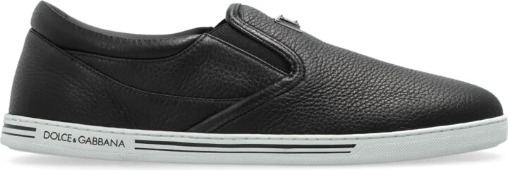 Leather Sneakers, , - Black