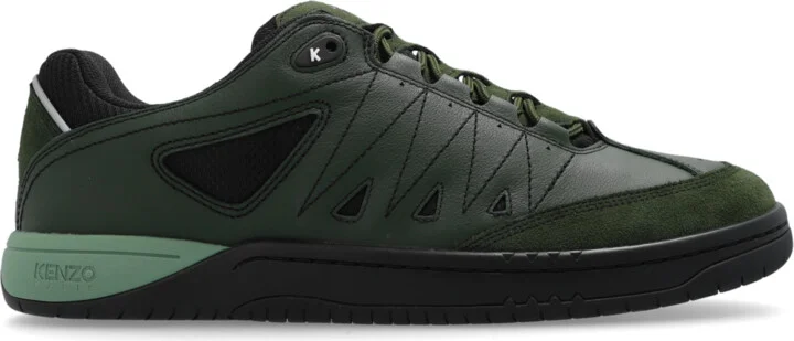Leather Sneakers, , - Green