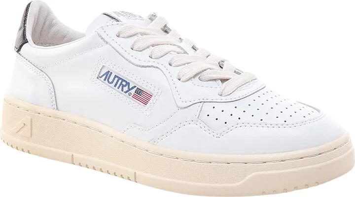 Leather Sneakers With Back Contrasting Patch - Image 2