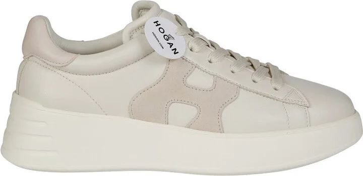 Leather Sneakers With Elevated Sole Design