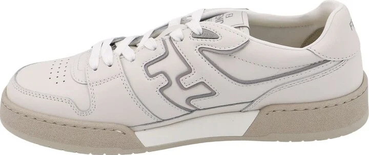 Leather Sneakers With Ff Lateral Logo - Image 2