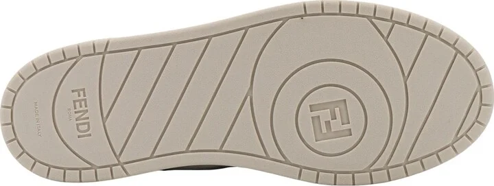Leather Sneakers With Ff Lateral Logo - Image 3