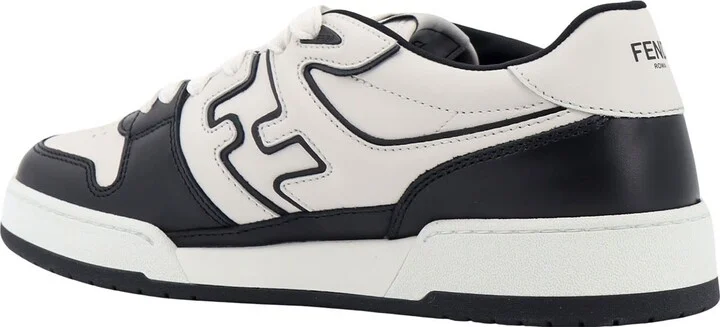 Leather Sneakers With Ff Lateral Logo - Image 3