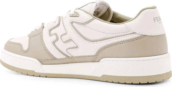 Leather Sneakers With Ff Lateral Logo - Image 3