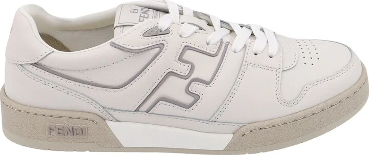 Leather Sneakers With Ff Lateral Logo