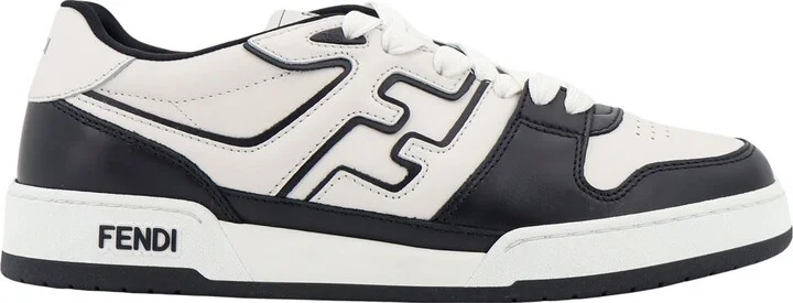 Leather Sneakers With Ff Lateral Logo