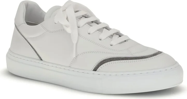 Leather Sneakers With Shiny Details - Image 2