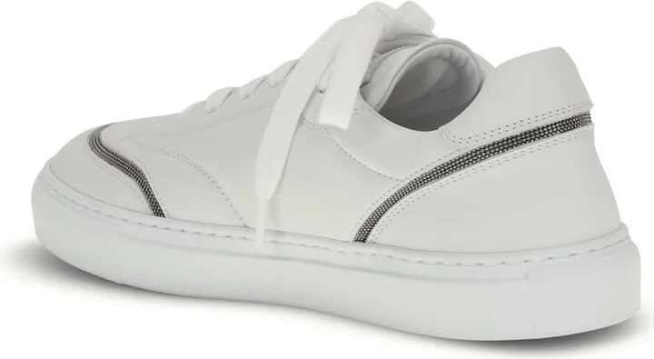Leather Sneakers With Shiny Details - Image 3