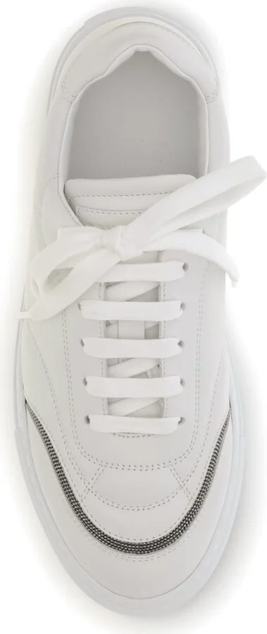 Leather Sneakers With Shiny Details - Image 4