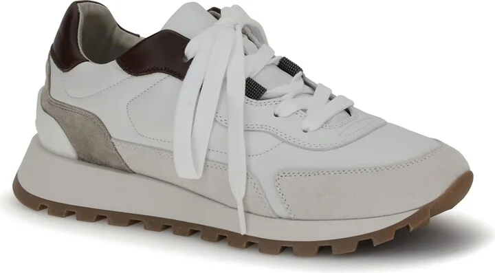 Leather Sneakers With Shiny Details - Image 2