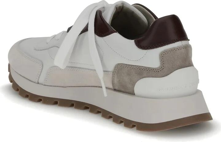 Leather Sneakers With Shiny Details - Image 3