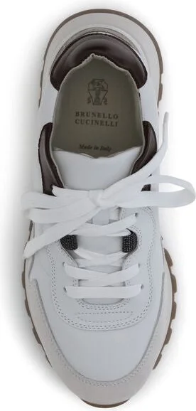 Leather Sneakers with shiny Women's details - Image 4
