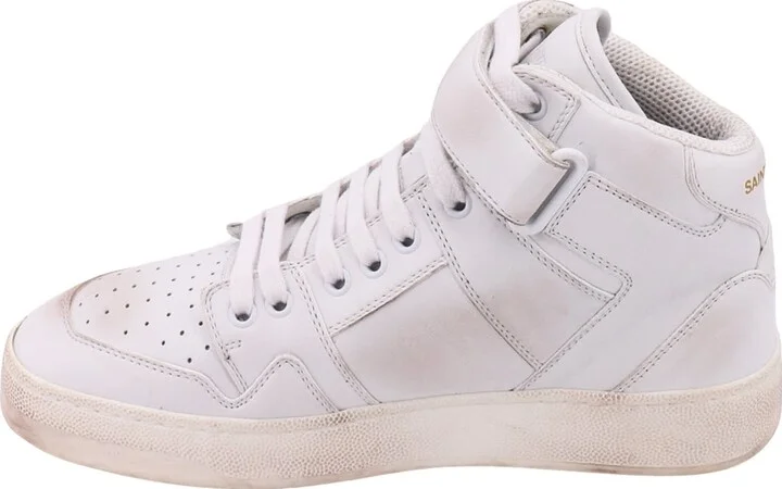 Leather Sneskers With Washed-out Effect - Image 2