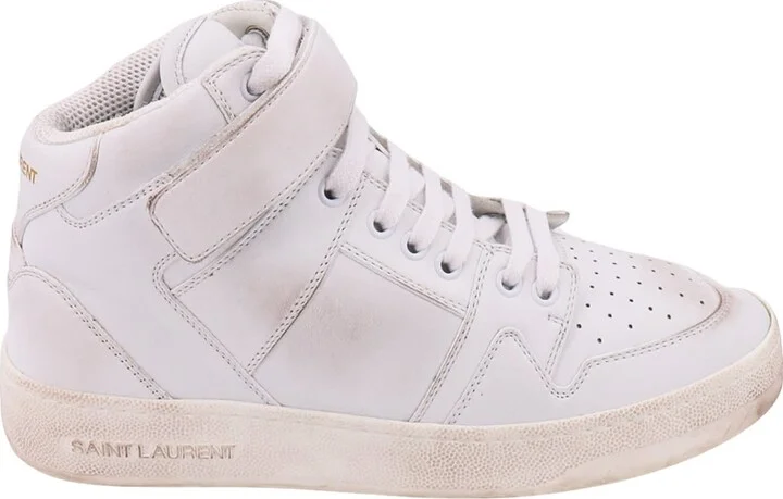 Leather Sneskers With Washed-out Effect