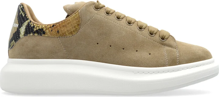 Leather Sports Shoes, , - Beige