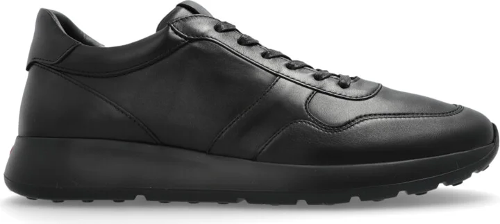 Leather Sports Shoes, , - Black