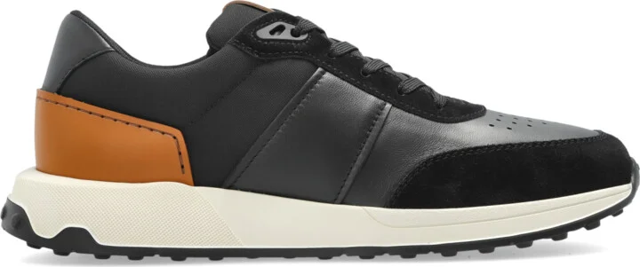Leather Sports Shoes, , - Black