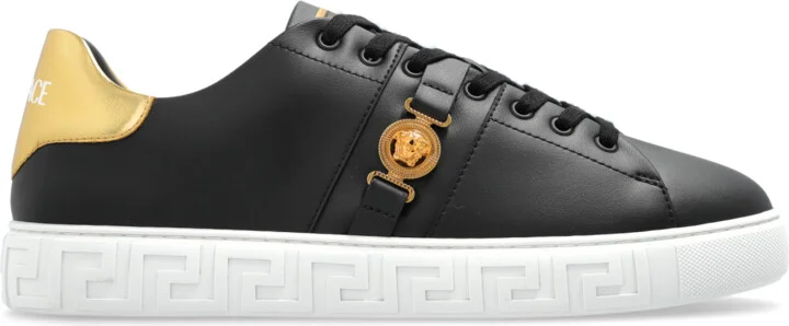 Leather Sports Shoes, , - Black