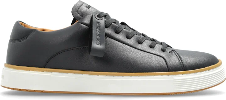 Leather Sports Shoes, , - Black