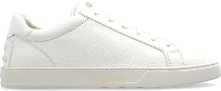 Leather Sports Shoes, , - White