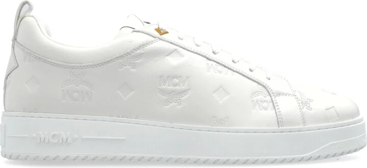 Leather Sports Shoes, , - White