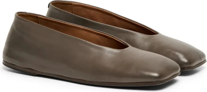 Leather Square-Toe Ballerina Shoes - Image 2